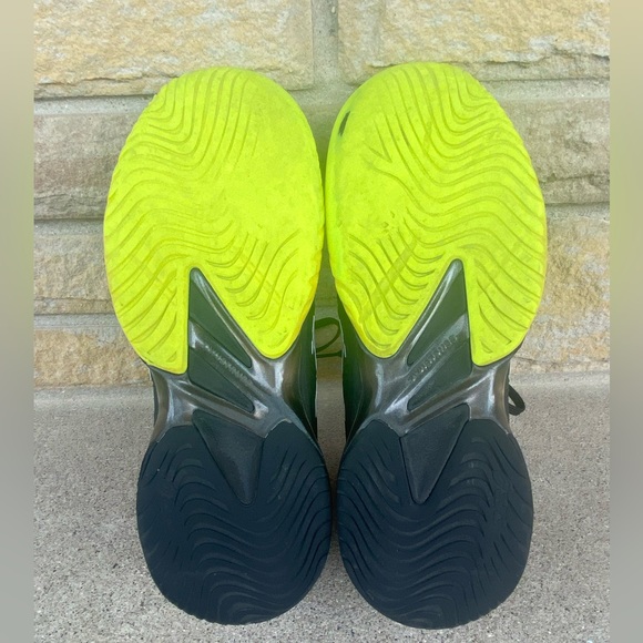 Asics Court FF 2 Novak Mens Size 7 Black Orange Yellow Tennis 1041A083 Shoes - Picture 8 of 8